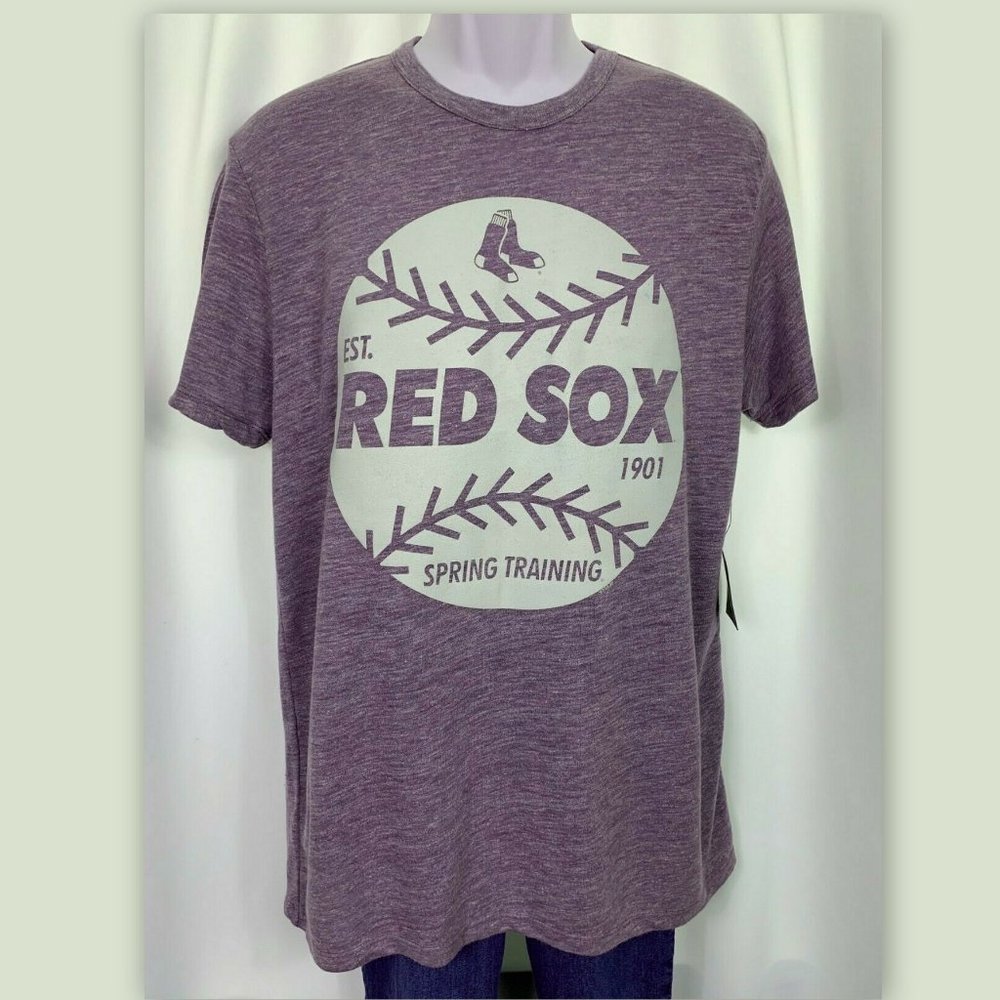 '47 Mens BOSTON RED SOX *Spring Training* Size Medium Heather Purple T-Shirt Tee